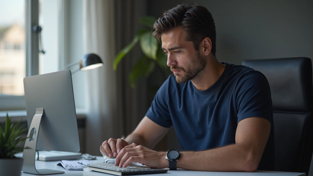 Разработчик пишет CSS код для адаптивного дизайна на экране компьютера